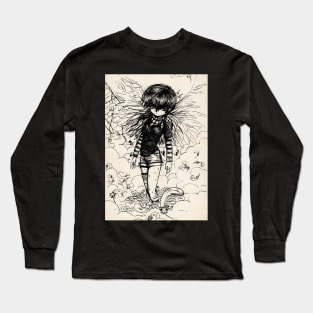 Sketch of a falling angel Long Sleeve T-Shirt